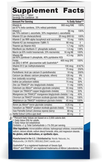 Nordic Naturals Multivitamins Family Bundle - Women's Multivitamin One Daily, Men's Multivitamin One Daily and Zero Sugar Kids Multivitamin Gummies