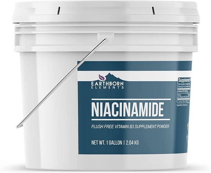 Earthborn Elements Niacinamide 1 Gallon, Flush Free Vitamin B3, Supplement Powder