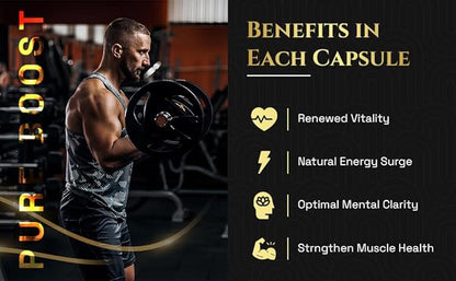 Himalayan Shilajit - 60 Capsules - Premium Quality - Pure Organic - Fulvic & Humic Acid with 85+ Minerals for Immunity, Strength & Energy - 60 Days Supply - 18000 ft