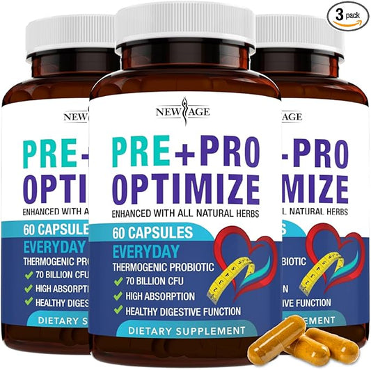 Pro Optimize Probiotics for Women, Menopause, 70 Billion CFU, Digestive Health - Support for Bloating, Hot Flashes, Joint Support, Night Sweats - Gut Health & Metabolism - Dong Quai (180 (Pack of 3))