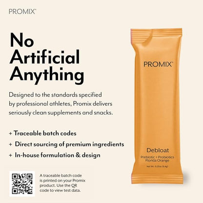 ProMix Nutrition Debloat Prebiotics and Probiotics with Baobab - Rich in Vitamin C, Bloating Relief, Immune Support - Orange - 30 Servings (Pack of 30)