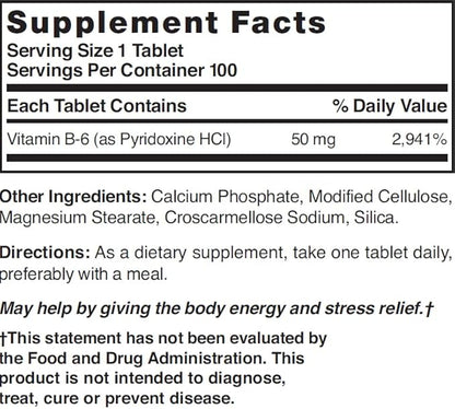 Nature's Blend Vitamin B-6 50mg