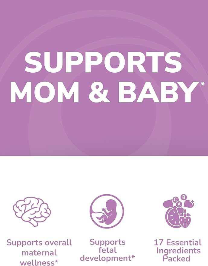 Lunakai USA Made Prenatal Vitamins for Women with Iron & Folic Acid - Delicious Prenatal Gummies, Non-GMO, Gelatin-Free, 60ct
