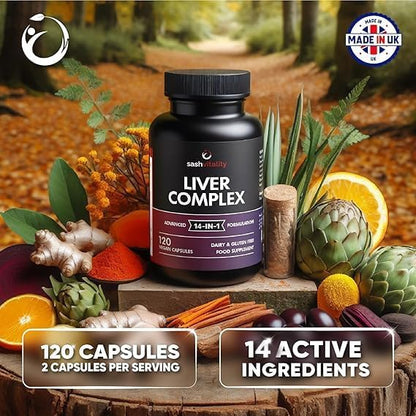 Liver Detox Cleanse & Repair - Milk Thistle | Dandelion | Artichoke - 2 Months Supply - Natural Ingredients for Healthy Liver Function - Premium Liver Supplement - 120 Vegan Capsules