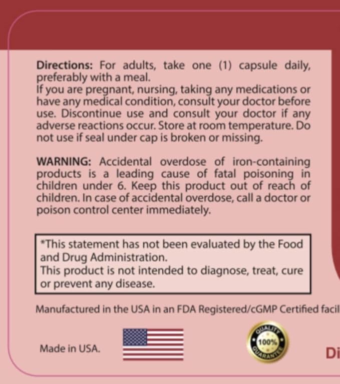 Liposomal Iron Supplements by Siba Pharm | Ferrosom Dietry Iron Vitamins Supplement | Rich in Vitamin C, B12, Folic Acid| Non GMO, Vegan, Premium Quality| Helps New Blood Cell Production | 30 Capsules