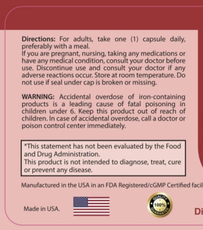 Liposomal Iron Supplements by Siba Pharm | Ferrosom Dietry Iron Vitamins Supplement | Rich in Vitamin C, B12, Folic Acid| Non GMO, Vegan, Premium Quality| Helps New Blood Cell Production | 30 Capsules