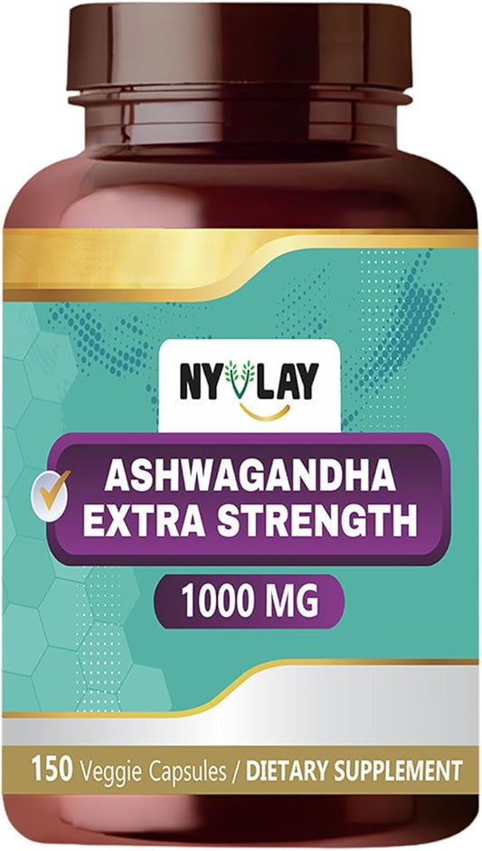 Ashwagandha 1000 MG - 150 Capsules | May Help Stress Relief*, Energy Boost*, and Immune Support* | Natural, Gluten-Free