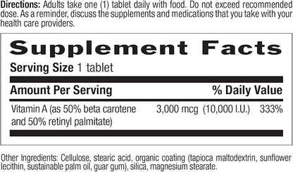 Country Life Vitamin A 10,000 IU - Immune Support, Skin & Eye Health Supplement, Certified Gluten-Free, Vegan, Halal, Kosher, 50% Beta-Carotene & 50% Retinyl Palmitate, Easy Absorption - 100 Softgels