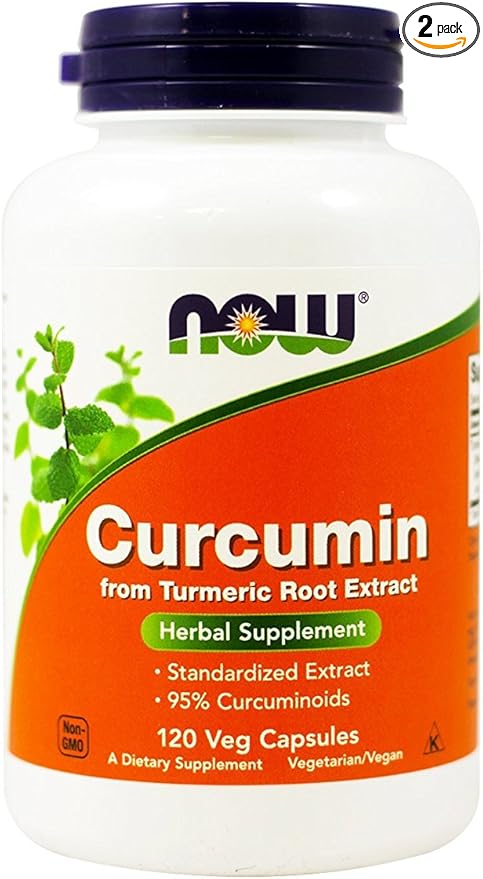 Now Foods, (2 Pack) Curcumin, 120 Veg Capsules