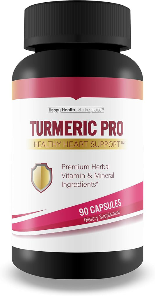 Turmeric Pro Healthy Heart Support - Our Best Healthy Heart Support Plus Turmeric Formula - Healthy Heart Supplements for Men & Women with Berberine Turmeric Ginger & More! - Heart Health Supplements