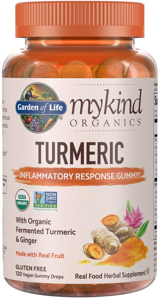 Garden of Life Organics Elderberry Gummies for Adults & Kids - Immune Support Supplement with Organic Fruit & Organics Turmeric Inflammatory Response Gummy - 120 Real Fruit Gummies for Kids & Adults