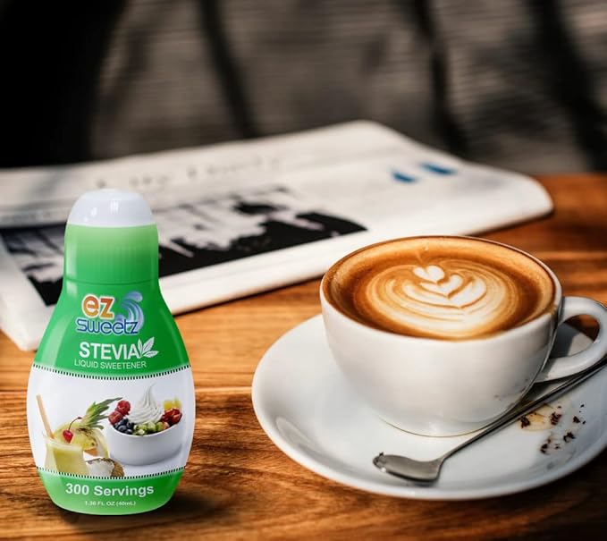 EZ-Sweetz De-bittered Stevia (1.36oz - Liquid Sweetener 300 Servings/Bottle)