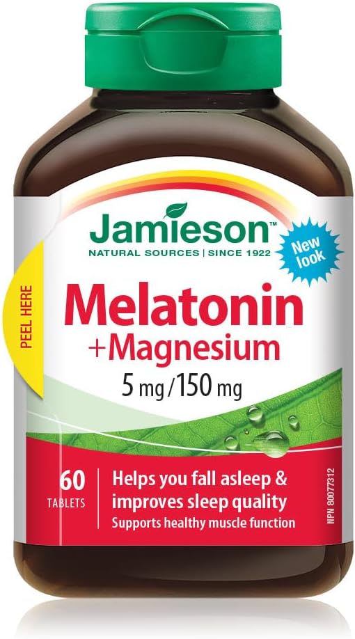 Jamieson Melatonin with Magnesium 5mg/150mg, 60 Tablets