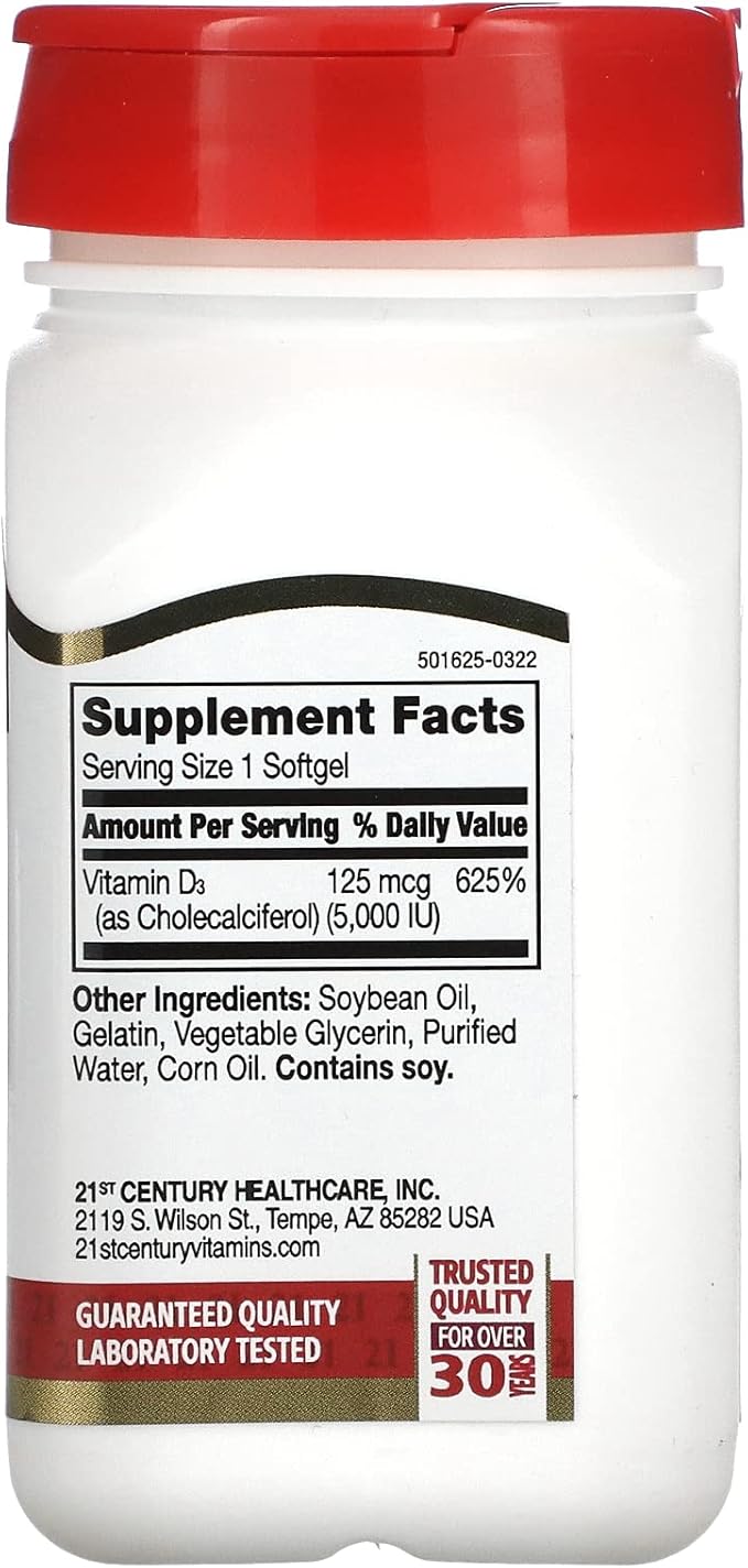 21st Century D 5000 IU Tablets, 110 Count