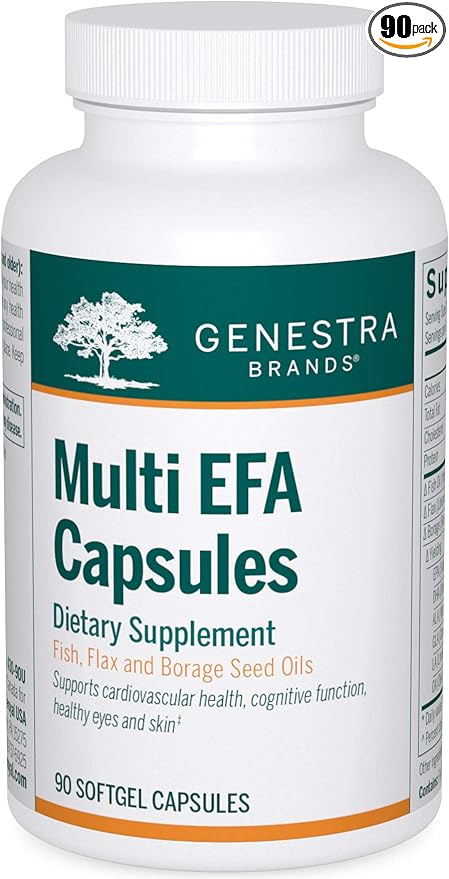 Genestra Brands Multi EFA Capsules | Unique Blend of Fish, Flax, and Borage Seed Oils | 90 Softgel Capsules