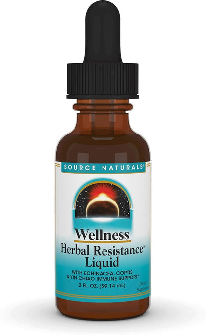 Source Naturals Herbal Resistance - Contains Echinacea, Yin Chiao, Elderberry, & More - 2 Fluid oz