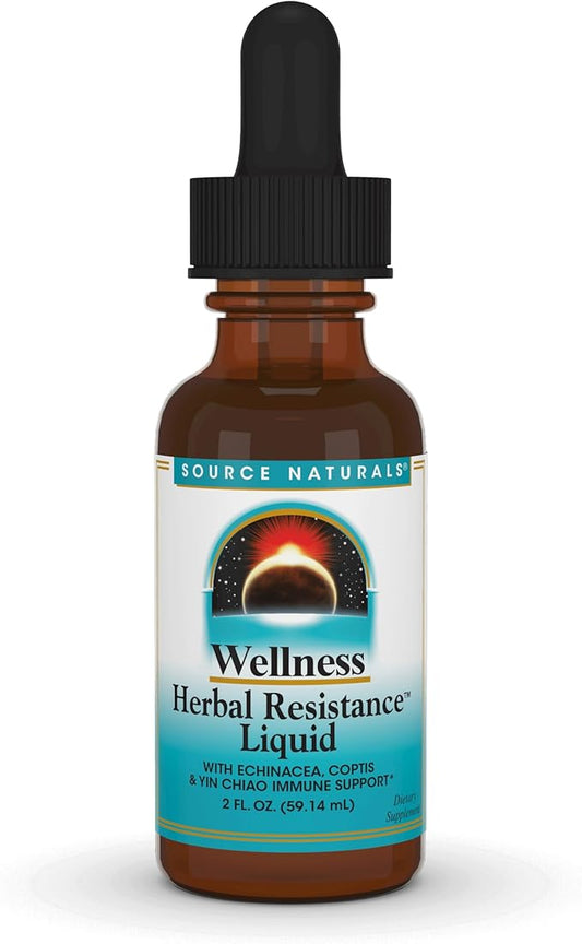 Source Naturals Herbal Resistance - Contains Echinacea, Yin Chiao, Elderberry, & More - 2 Fluid oz