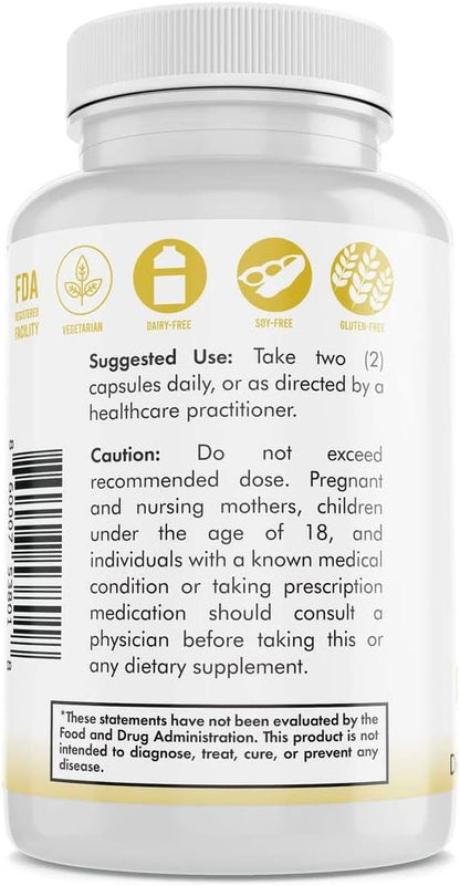 Turmeric Curcumin Resveratrol Nutritional Supplement, Antioxidant Properties, Supports Good Inflammation and Immune System, 120 Vegan Capsules