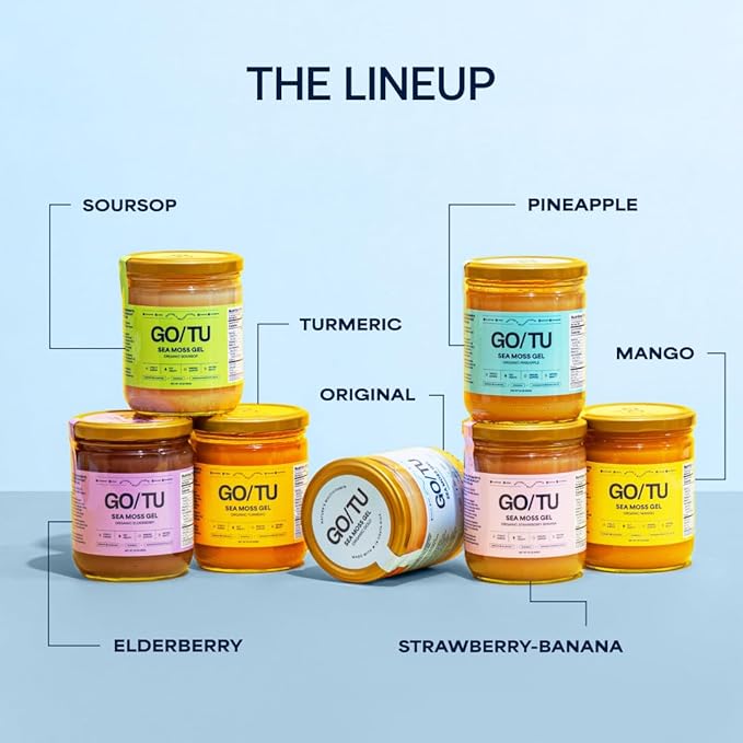 GO/TU Sea Moss Gel – 8oz Elderberry | Pure, Shelf-Stable Superfood | Nature’s Multivitamin