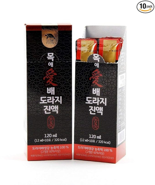 Premium Sugar-Free Korean Pear, Ginger and Balloon Flower Extract Liquid Concentrate Sticks - Natural and Pure - Health Care for Changing Season - for All Ages - 1box(10pcs)