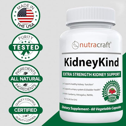 KidneyKind #1 Kidney Support and Detox Supplement | Kidney Cleanse for Bladder & Urinary Health | Buchu, Juniper, Uva Ursi, Cranberry, Nettle Leaf & More | 60 Vege Capsules