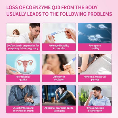 DRAUSTIN Coenzyme Q10 Preparation for Pregnancy Reduction 200mg Mitochondrial PQQ Folic Acid Imported from The United States, 60 Count