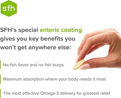SFH Super Omega 3 Fish Oil Capsules Highly Concentrated 2000mg Omega 3 | Sustainably Sourced Alaskan Pollock Fish Oil for Heart Joint Brain Health (Capsule, 90ct)