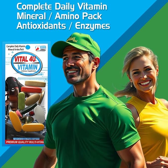 VITAL 4U® Vitamin - Premium Multivitamin for Men and Women | Supports Immune System, Energy, Heart Health, and Body Functions Plus Sports Nutrition with Joint Support - 30 Servings