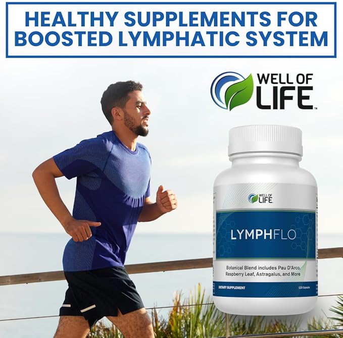 LymphFlo: Herbal Support for Detox, Immunity & Well-Being. Formulated with PAU d’Arco, Cleavers & Red Peony Root in 1100mg, 180 V-Capsules to Optimize Lymphatic Function, Enhance Vitality