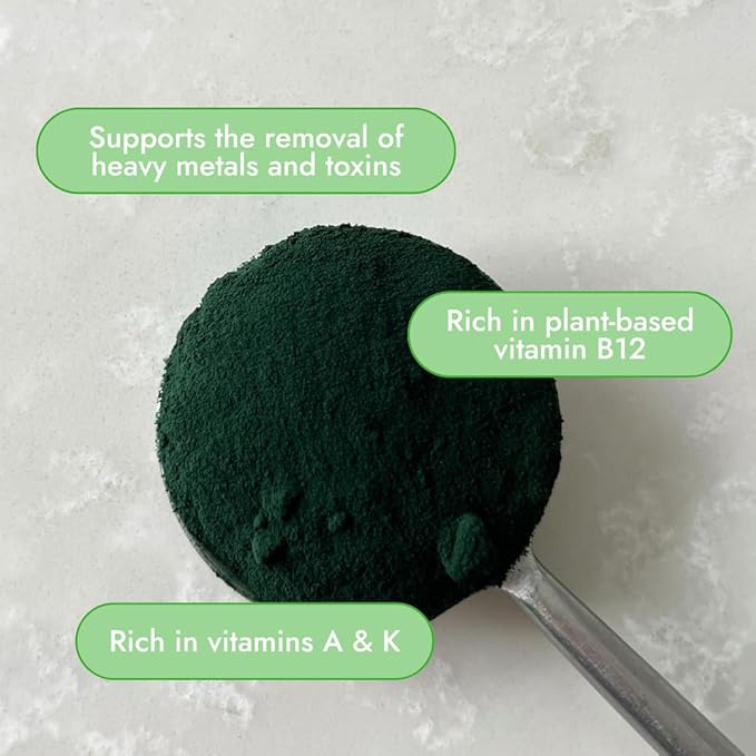 Organic Traditions Organic Spirulina Powder Vegan Non-GMO Superfood, 5.3oz (150g) Bag, 50 Servings per Bag