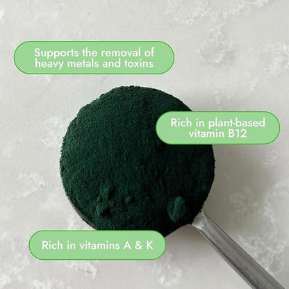 Organic Traditions Organic Spirulina Powder Vegan Non-GMO Superfood, 5.3oz (150g) Bag, 50 Servings per Bag