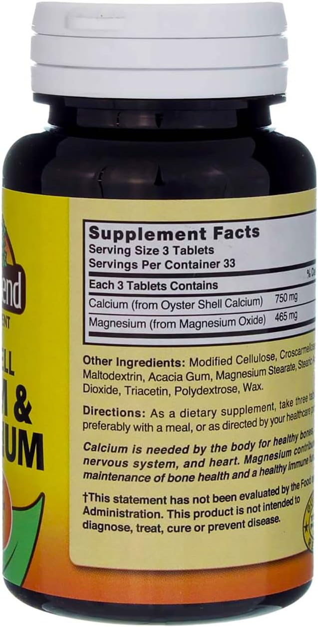 Nature's Blend Oyster Shell Calcium & Magnesium 100 Tabs (079854500233-1a)