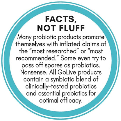 GoLive Probiotics & Prebiotics for Women and Men Glow for Beauty, Sugar-Free Synbiotic Powder. +25 Bllion CFUs; 10 Clinical Strains for Healthy, Immune & Digestive Health, 10 Count (Pack of 1)