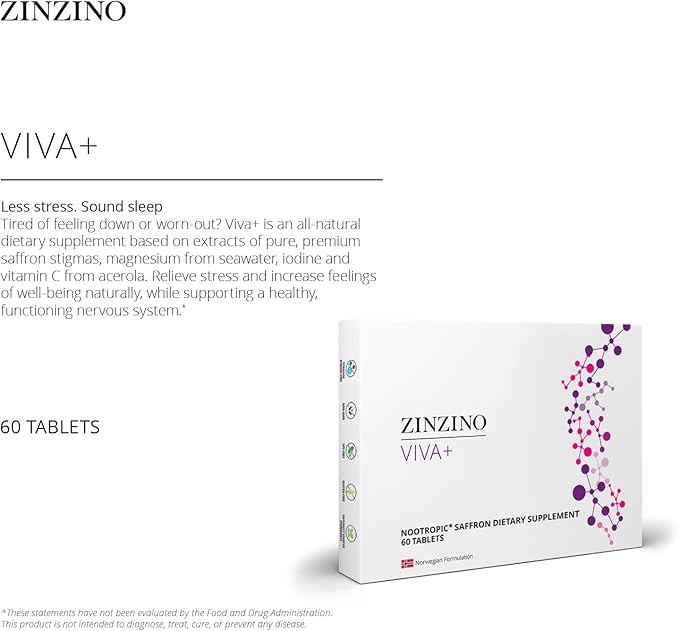 Viva + - Contains Iodine, Vitamin C and Magnesium, Promotes Restful Sleep, Improves Concentration, Learning, Memory and Reasoning - 60Tablets