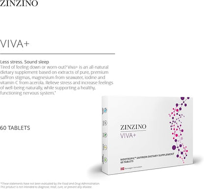 Viva + - Contains Iodine, Vitamin C and Magnesium, Promotes Restful Sleep, Improves Concentration, Learning, Memory and Reasoning - 60Tablets