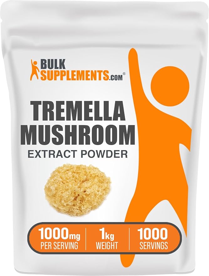 BulkSupplements.com Tremella Mushroom Extract - Tremella Fuciformis Extract, Mushroom Supplement - Vegan & Gluten Free, 1g per Serving, 1kg (2.2 lbs) (Pack of 1)