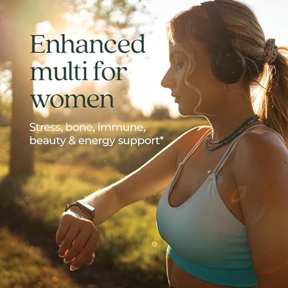 New Chapter Women's Multivitamin Advanced Formula for Stress, Bone, Immune, Beauty & Energy Support, Higher Levels of Whole-Food Fermented Essential Nutrients for Women + Iron + Vitamin D3, 120 Count