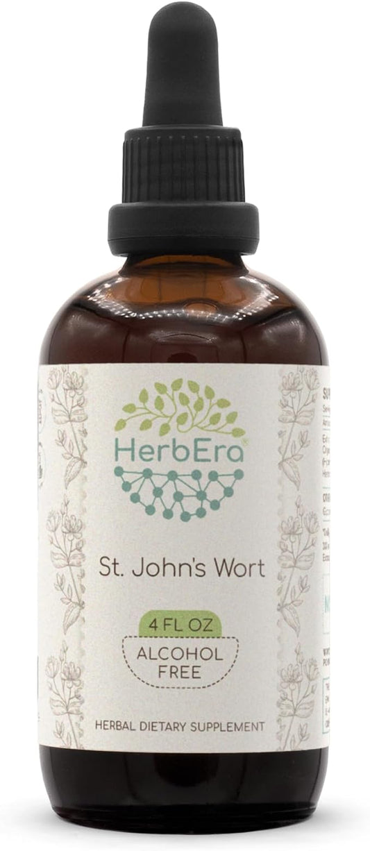 St. John's Wort B120 Alcohol-Free Herbal Extract Tincture, Super-Concentrated Saint John's Wort (Hypericum Perforatum) Dried Herb (4 fl oz)