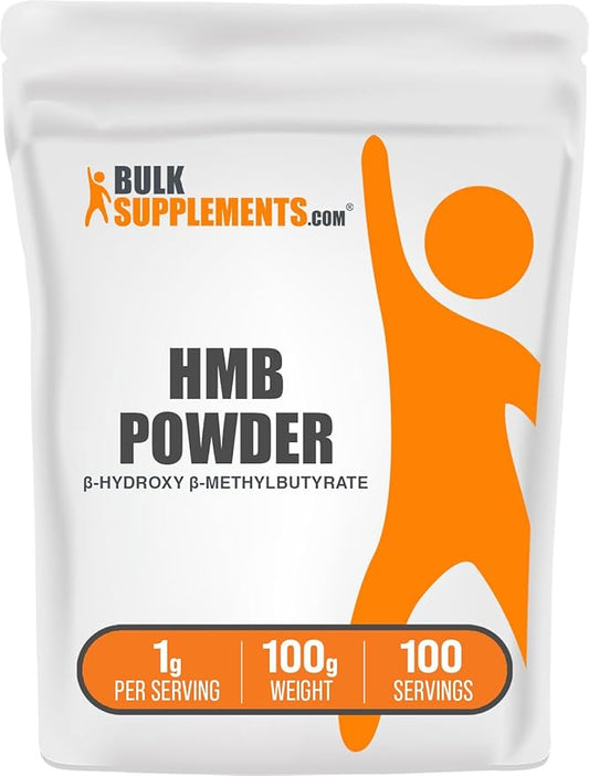BulkSupplements.com HMB Powder - as Calcium HMB, Beta-Hydroxy Beta-Methylbutyrate - HMB Powder Supplements, Gluten Free - 1000mg per Serving, 100g (3.5 oz) (Pack of 1)