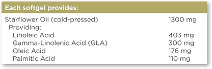 SOLGAR Super GLA 300 mg - 60 Softgels - Cold-Pressed Borage Oil for Women’s Health - Non-GMO, Gluten Free, Dairy Free - 60 Servings