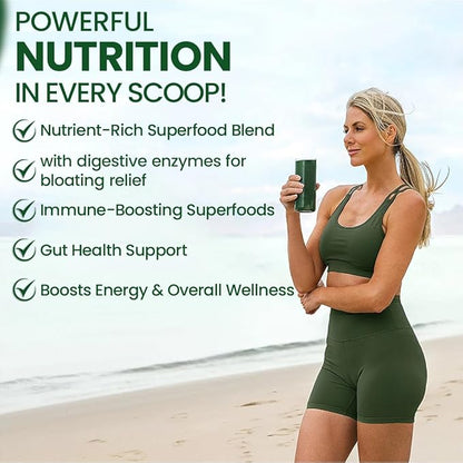 Superfood Reds & Greens Powder - 139.68 oz (Pack of 12), Prebiotics & Probiotics for Digestive Health, Super Greens Powder with Ashwagandha for Gut Health, Immunity, Antioxidants, Vegan