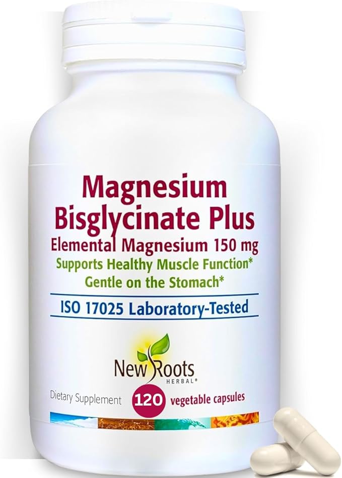 Magnesium Bisglycinate is Advanced Magnesium Glycinate Supplement (150 mg) | 200% Higher Absorption with L-Taurine, Gentle on The Stomach, Perfect for Muscle, Bone Support, (120 Capsules)