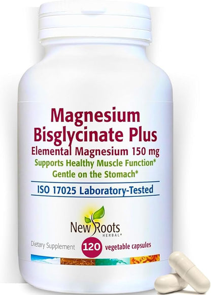 Magnesium Bisglycinate is Advanced Magnesium Glycinate Supplement (150 mg) | 200% Higher Absorption with L-Taurine, Gentle on The Stomach, Perfect for Muscle, Bone Support, (120 Capsules)