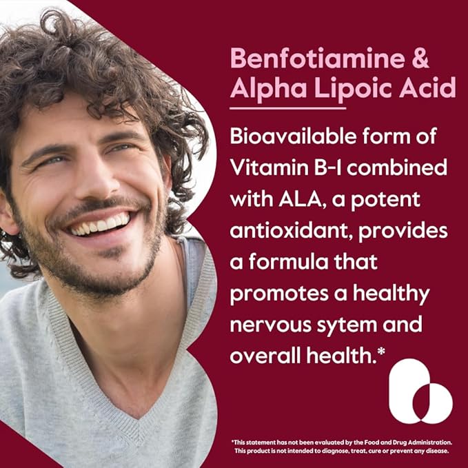 BESTVITE Benfotiamine 150mg / Alpha Lipoic Acid 300mg (120 Vegetarian Capsules) - No Stearates - Vegan - Gluten Free - Non GMO