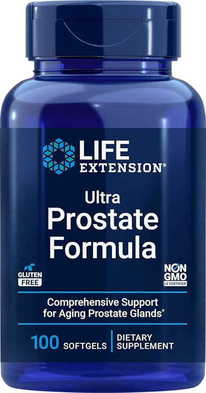 Life Extension Ultra Prostate Formula, 100 Softgels, Natural Supplement for Men