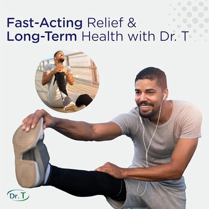 Dr. T Joint Health Bundle: Glucosamine/Chondroitin MSM Cream with Collagen + Joint Support Supplement | Athlete-Grade Joint & Muscle Relief | Non-GMO, Gluten-Free, Made in USA