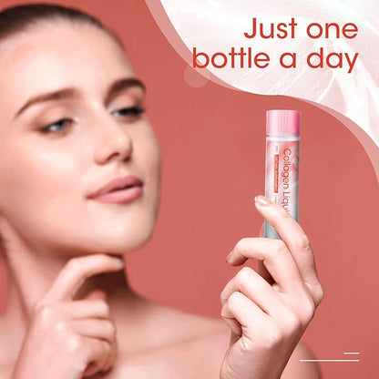Liquid Collagen Peptides, 2500mg Verisol Bioactive Collagen Peptides, Biotin, Hair, Skin, Nail Supplement for Women and Men
