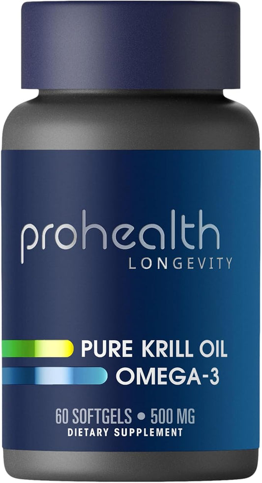 ProHealth Pure Krill Oil Omega-3 (500 mg, 60 softgels)