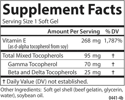 Carlson - E-Gems Plus, 400 IU (268 mg), Natural-Source Vitamin E, Optimal Wellness, 100 Soft Gels