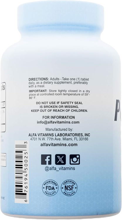 Potassium Gluconate 595 Mg by Alfa Vitamins - Supports Heart Function & Promotes Muscle acitvity - 100 Tablets